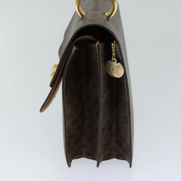 CELINE Macadam Canvas Hand Bag PVC Brown Auth 76087 - Picture 3 of 16